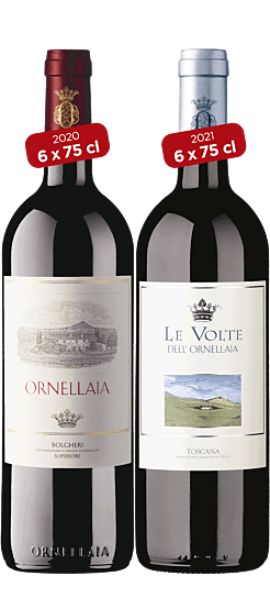 Spezialpaket «Ornellaia» – (6 x 75 cl Ornellaia 2020 / 6 x 75 cl Le Volte 2021)