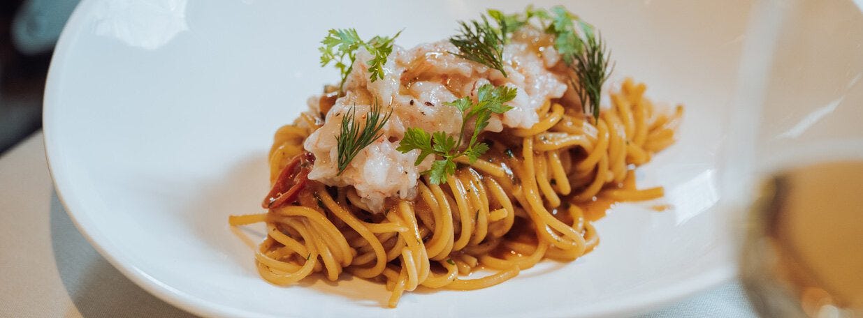 Gambero Rosso: Spaghetti Chitarra, Gambero Rosso Tatar